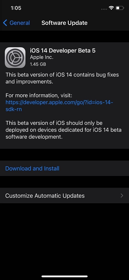 iOS_14_Beta_5终于更新！能玩王者荣耀了