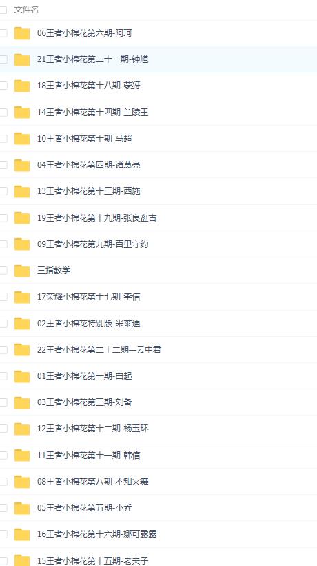 王者荣耀小棉花全套课程攻略