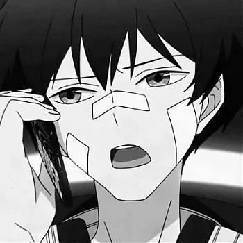 每周头像_黑白二次元个性漫画男头像-丧系